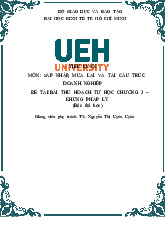 Bài Thu Hoạch Chương 3: Khung Pháp Lý Doanh Nghiệp | Tiểu luận môn Sáp nhập, mua lại và tái cấu trúc doanh nghiệp  | Trường Đại học Kinh tế Thành phố Hồ Chí Minh