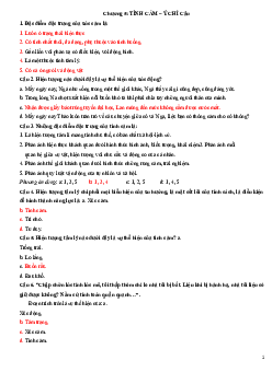 Trắc nghiệm Chương 5: Tình cảm- Ý chí (Có đáp án)