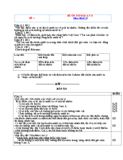 Bộ đề thi học kỳ 2 môn Địa 8 năm học 2021-2022 có đáp án