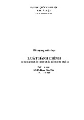 Đề cương ôn tập luật hành chính | Trường Đại học Luật, Đại học Quốc gia Hà Nội