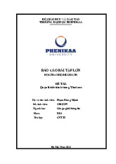 Quản lí tiến trình trong Windows | Báo cáo bài tập lớn học phần Hệ điều hành | Trường Đại học Phenikaa