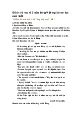 Đề ôn thi học kì 2 môn tiếng Việt lớp 3 chọn lọc mới nhất