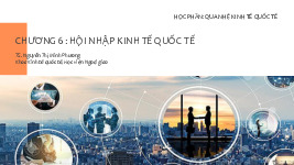 Bài giảng Chương 6: Hội nhập Kinh tế Quốc tế môn Quan hệ kinh tế quốc tế | Học viện Ngoại giao