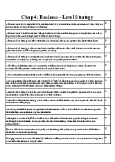 Bài tập Chương 4 Business level strategy and competitive advantage insights môn Business Strategy and Policy | Đại học kinh tế Quốc dân
