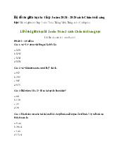 Bộ đề thi giữa học kì 1 lớp 3 năm 2024 - 2025 sách Chân trời sáng tạo
