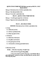 QUẢN LÝ PHÁT TRIỂN ĐÔ THỊ THĨ NHÀN ĐÔ THỊ | Trường đại học kiến trúc Hà Nội