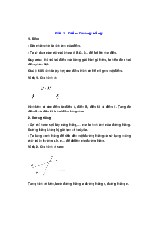 Bài giảng ma trận về điểm và đường thẳng | Đại học Sư phạm Hà Nội