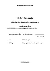 Báo cáo đồ án: Hệ thống lồng tiếng tự động cho Tiếng Việt môn Đồ án tốt nghiệp | Trường Đại học Bách Khoa Hà Nội