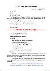 Ghi chép ôn tập môn Cơ Sở Văn Hóa Việt Nam | Đại Học Hà Nội