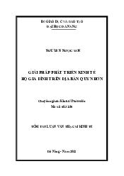Luận văn Thạc sĩ kinh tế | Đại học Đà Nẵng