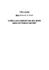 Marketing Final Report Victorias Secret - Nghiên cứu marketing | Đại học Mở Thành phố Hồ Chí Minh