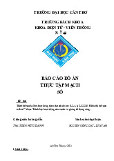 Thiết kế mạch đếm hoạt động theo chu trình sau: 0-2-4-6-8-12-3-0. Hiển thị kết quả ra Led 7 đoạn. Trình bày hoạt động của mạch và giảng đồ dạng sóng | Môn Mạch số - Đại học Cần Thơ