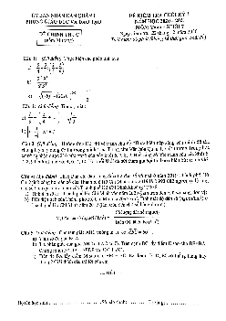 Đề thi cuối kỳ 1 Toán 7 năm 2020 – 2021 phòng GD&ĐT Quận 1 – TP HCM