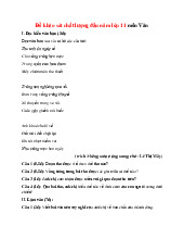 Đề khảo sát chất lượng đầu năm môn Văn lớp 11 năm 2025 (Đề 4)