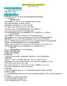 Đề cương ôn tập học kỳ 1 Ngữ văn 7 Chân trời sáng tạo 2023-2024