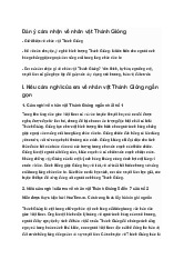 Top 12 Đoạn văn cảm nhận về nhân vật Thánh Gióng hay nhất | Ngữ văn 6