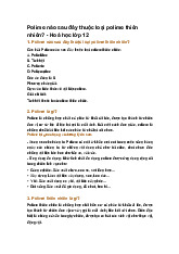 Polime nào sau đây thuộc loại polime thiên nhiên? - Hoá học lớp 12