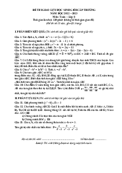 Đề học sinh giỏi Toán 8 năm 2022 – 2023 phòng GD&ĐT Can Lộc – Hà Tĩnh