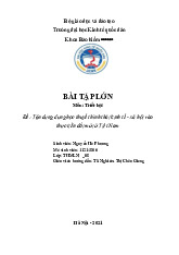 Vận dụng dụng học thuyết hình thái kinh tế - xã hội vào thực tiễn đổi mới ở Việt Nam | Bài tập lớn môn triết học mác - lênin