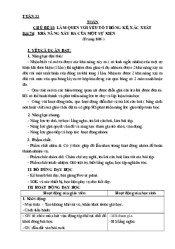 Bài 74: Khả năng xảy ra của một sự kiện | Giáo án Toán 3 | Kết nối tri thức
