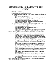Lý thuyết Chương 2 - Triết học Mác Lênin | Trường Đại học Luật, Đại học Quốc gia Hà Nội