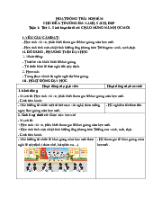 Hoạt động trải nghiệm Chủ đề 1: trường em xanh, sạch, đẹp | Giáo án Hoạt động trải nghiệm 4