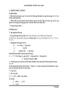 Chuyên đề tương tác gen và bài tập vận dụng sinh học 12 (có đáp án và lời giải chi tiết)