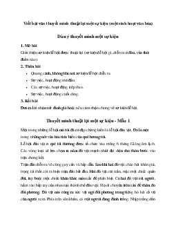 Soạn văn 6: Viết bài văn thuyết minh thuật lại một sự kiện (một sinh hoạt văn hóa) | Ngữ văn 6| Kết nối tri thức
