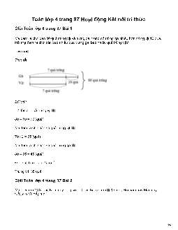 Toán lớp 4 trang 87 Bài 25: Tìm hai số biết tổng và hiệu của hai số đó Kết nối tri thức