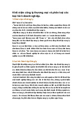 Khái niệm công ty thương mại và phân loại các loại hình doanh nghiệp