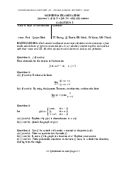 Midterm Semester 1 - Calculus 1 | Trường Đại học Quốc tế, Đại học Quốc gia Thành phố HCM