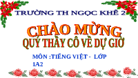 Giáo án điện tử Tiếng Việt 1 Tập 2 Chủ Đề 3 Bài 2 Kết nối tri thức: Đi học