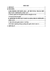 Tiểu luận Chủ nghĩa xã hội khoa học - Quan điểm chủ nghĩa mác – lê nin về nấc thang thứ nhất của chủ nghĩa cộng sản