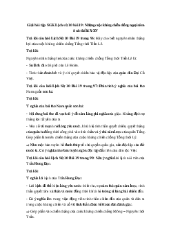 Giải bài tập SGK Lịch sử 10 bài 19