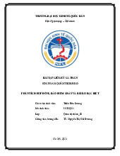 Bài tập giữa kỳ cá nhân Phân tích hợp đồng bảo hiểm cháy và rủi ro đặc biệt môn Quản trị rủi ro | Đại học Kinh tế Quốc Dân