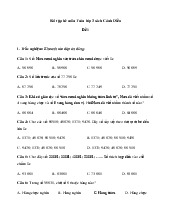 Đề ôn tập hè lớp 3 môn Toán sách Cánh Diều - Đề 1