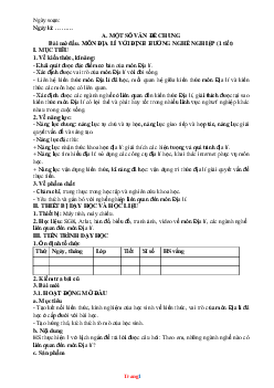 Giáo án môn địa 10 kết nối tri thức học kì 1 rất hay