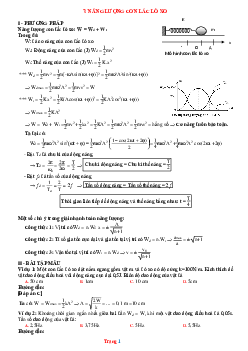 Phương pháp giải toán năng lượng con lắc lò xo