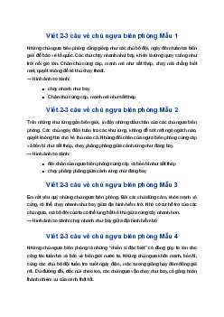 Viết 2-3 câu về chú ngựa biên phòng, trong đó có sử dụng biện pháp so sánh | Tập làm văn 4