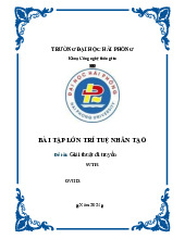 Bài tập lớn Đề tài Giải thuật Di truyền | Môn Nhập môn về trí tuệ nhân tạo - Đại học Hải Phòng