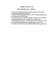 Nội dung trọng tâm môn Triết học Mác Lênin | Trường Đại học Luật, Đại học Quốc gia Hà Nội