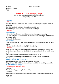 Giáo án Địa lí 7 Bài 4 sách Kết nối tri thức