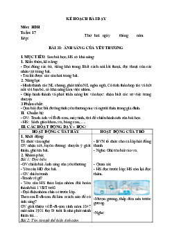 Giáo án buổi chiều môn Tiếng Việt 2 sách Kết nối tri thức với cuộc sống (Cả năm) | Tuần 17