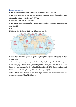 Giải SGK môn Địa lí 6 Bài 20: Thực hành: Xác định trên lược đồ các đại dương thế giới | Cánh diều