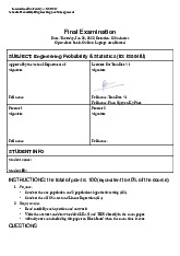 Đề thi cuối kỳ học phần Engineering Probability and Statistics năm 2022 | Trường Đại học Quốc tế, Đại học Quốc gia Thành phố Hồ Chí Minh