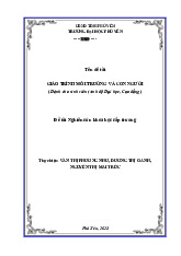 Giáo Trình Môn Môi trường và con người | Đại học Phú Yên