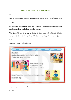Giải Tiếng Anh lớp 3 Unit 8: Lesson Five | Family and Friends