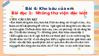 Giáo án điện tử Tiếng Việt 4 Bài đọc 1 Cánh diều: Những thư viện đặc biệt