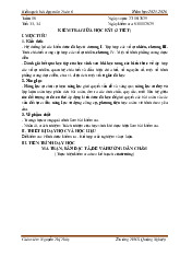 Kế hoạch bài dạy kiểm tra giữa học kỳ I môn Toán 6 năm học 2025-2026