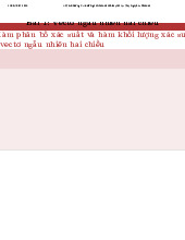 Chương 3 - Vectơ Ngẫu Nhiên Hai Chiều (2024)  môn Xác suất thống kê| Đại học Duy Tân